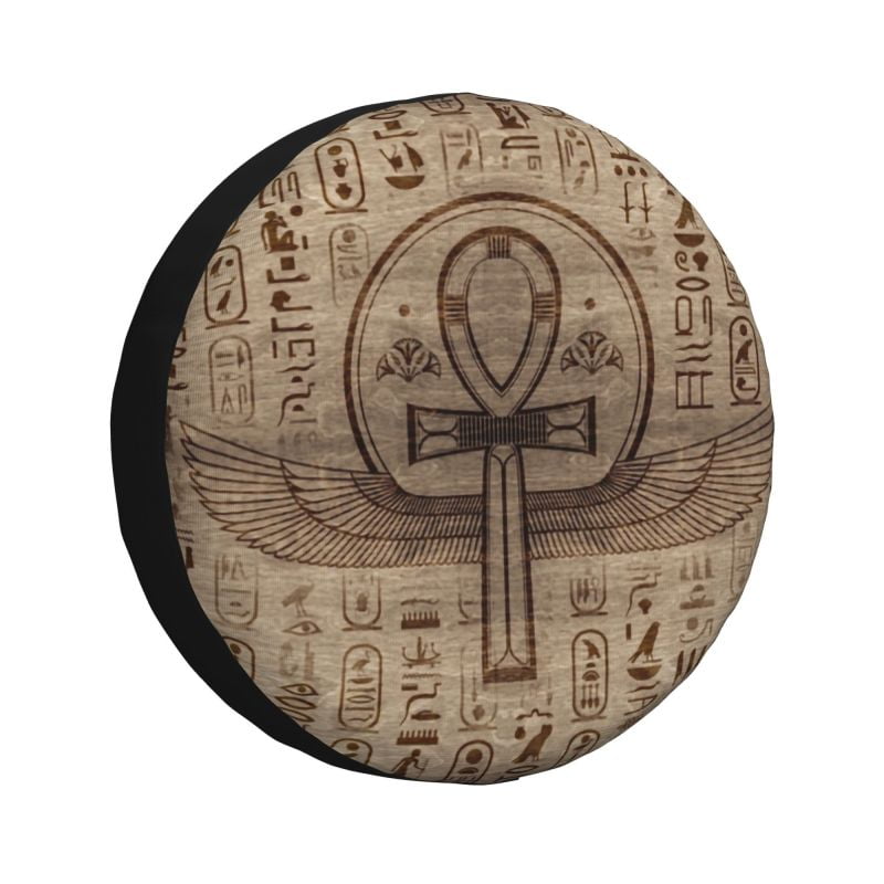 Egyptian Hieroglyphs And Deities Spare Wheel Tire Cover for Grand