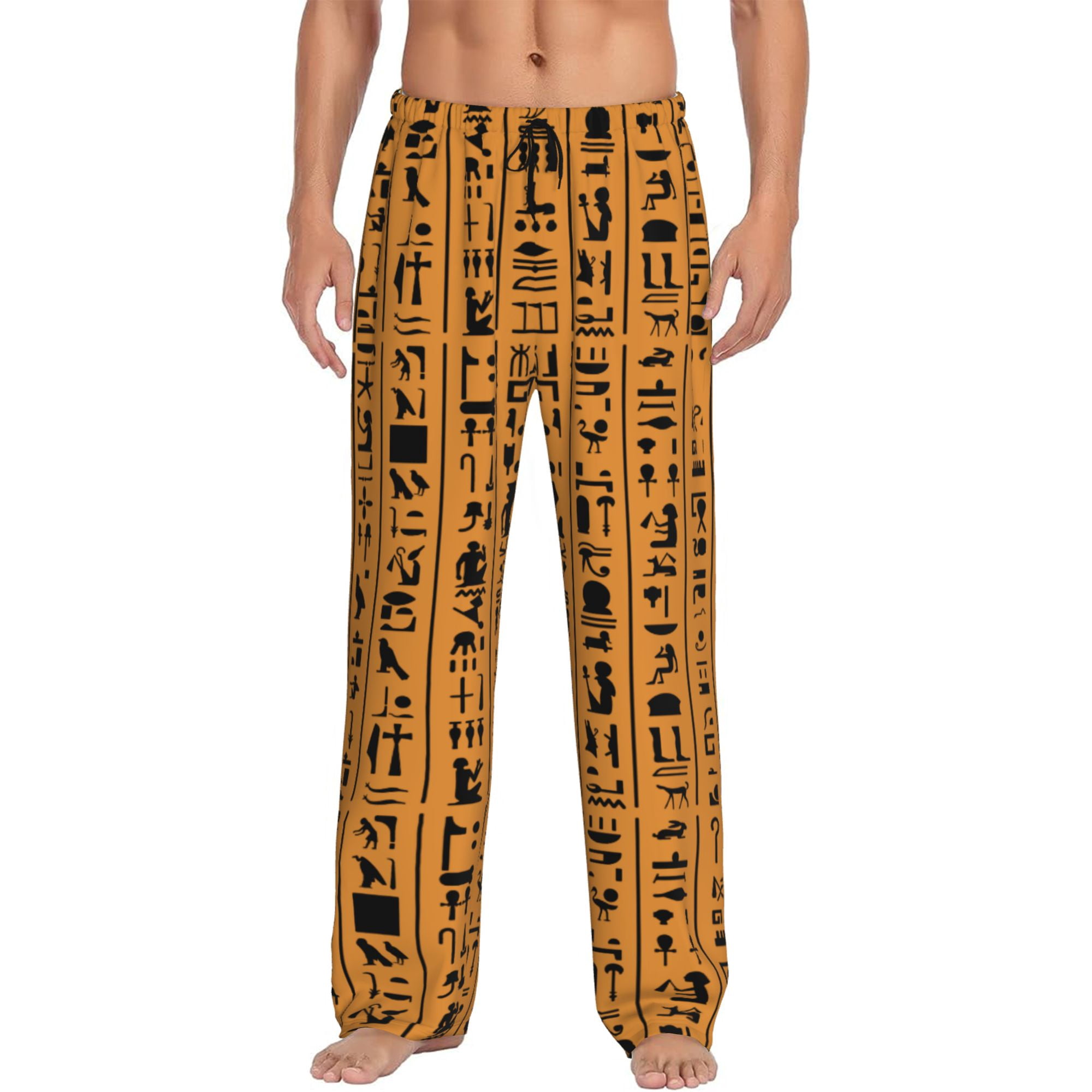 Egyptian Hieroglyphs Or Ancient Egypt Letters Men'S Pajama Pants,Soft