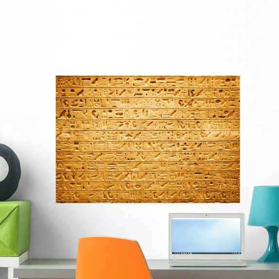 Egyptian Hieroglyphs Wall Mural Decal Sticker, Wallmonkeys Peel & Stick Vinyl Graphic (24 in W x 17 in H)