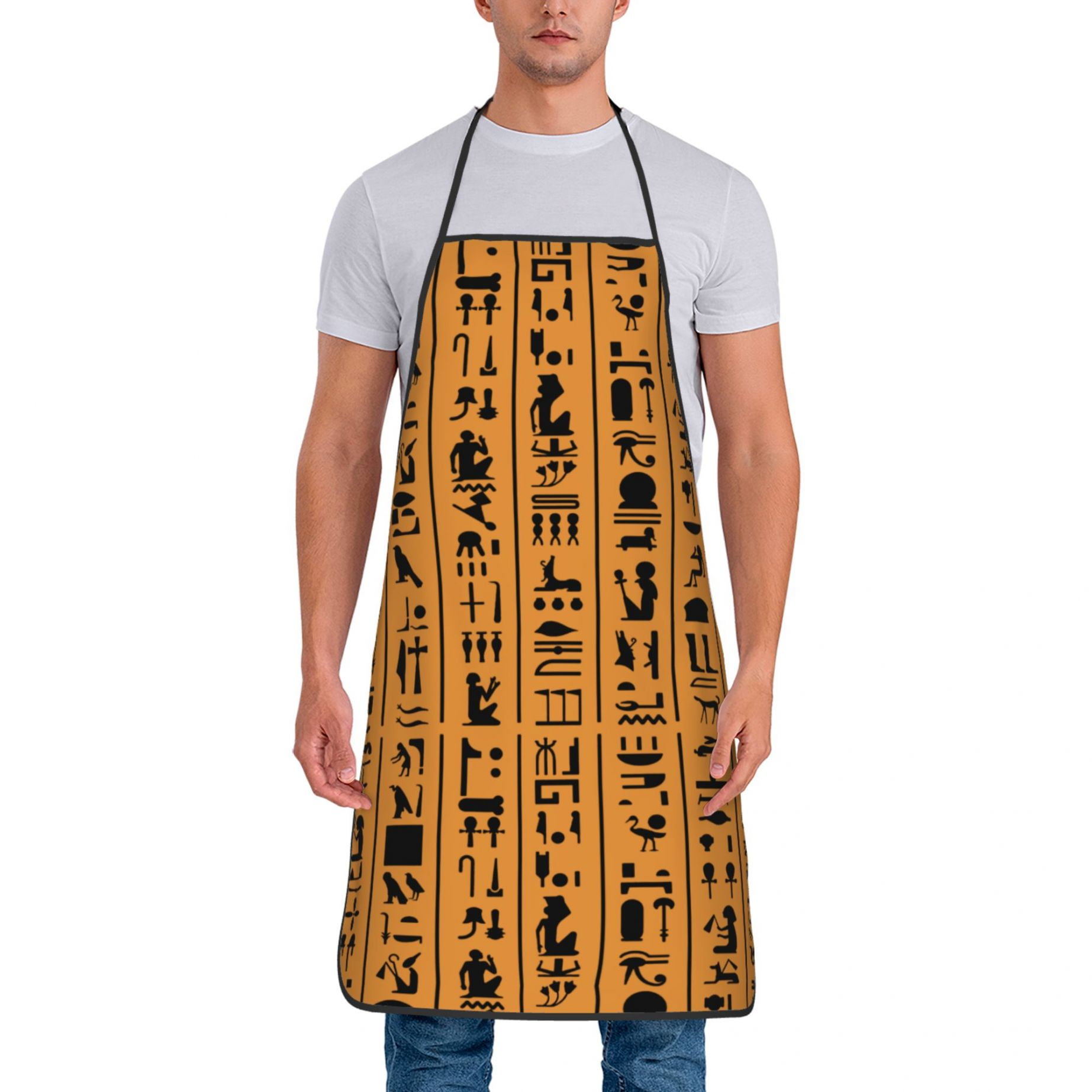 Egyptian Hieroglyphs or Ancient Egypt Letters Aprons for Women Men