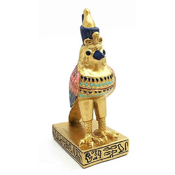 Egyptian Horus Falcon Bird Protection And Sky Deity Dollhouse Miniature Figurine 3"H
