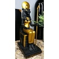 thumbnail image 1 of Egyptian Lioness Goddess Sekhmet Ra Sitting On Throne Statue Deity Of War Decor, 1 of 7