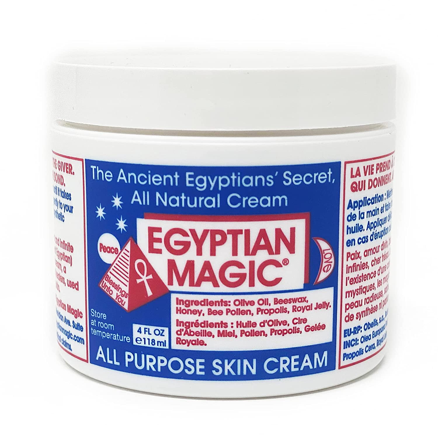 Egyptian Magic All Purpose Skin Cream | Skin, Hair, Anti Aging, Stretch Marks | All Natural Ingredients | 4 Ounce Jar