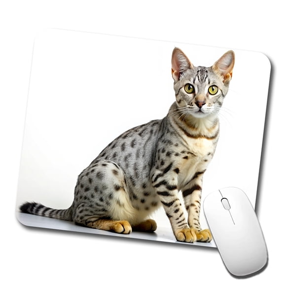 Egyptian Mau Cat Photo Mouse Pad Low Profile Gaming Mat