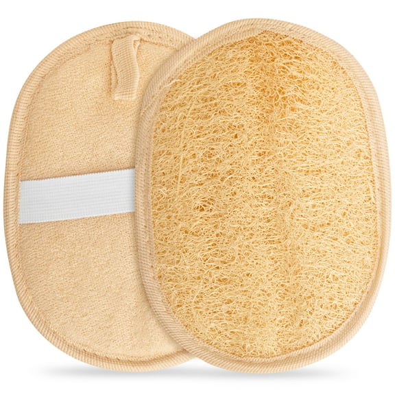 Egyptian Natural Loofah Pad Exfoliating Body Scrubber- 2 Pack