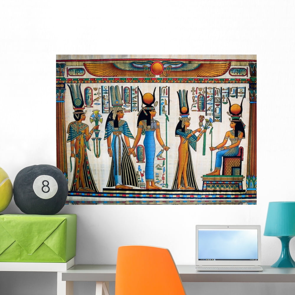 Egyptian Papyrus Wall Mural Decal by Wallmonkeys Vinyl Peel and Stick ...