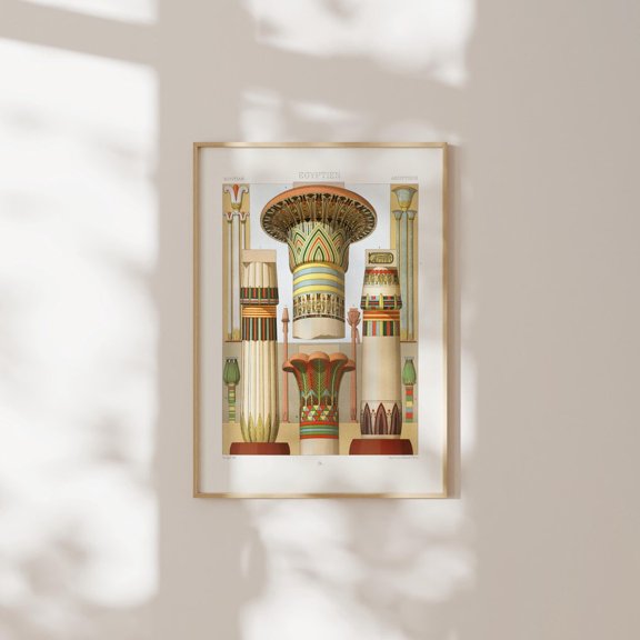 Egyptian Pattern Albert Racinet Lithograph Lornement Polychrome Classic Wall Art Unframed Paper Print