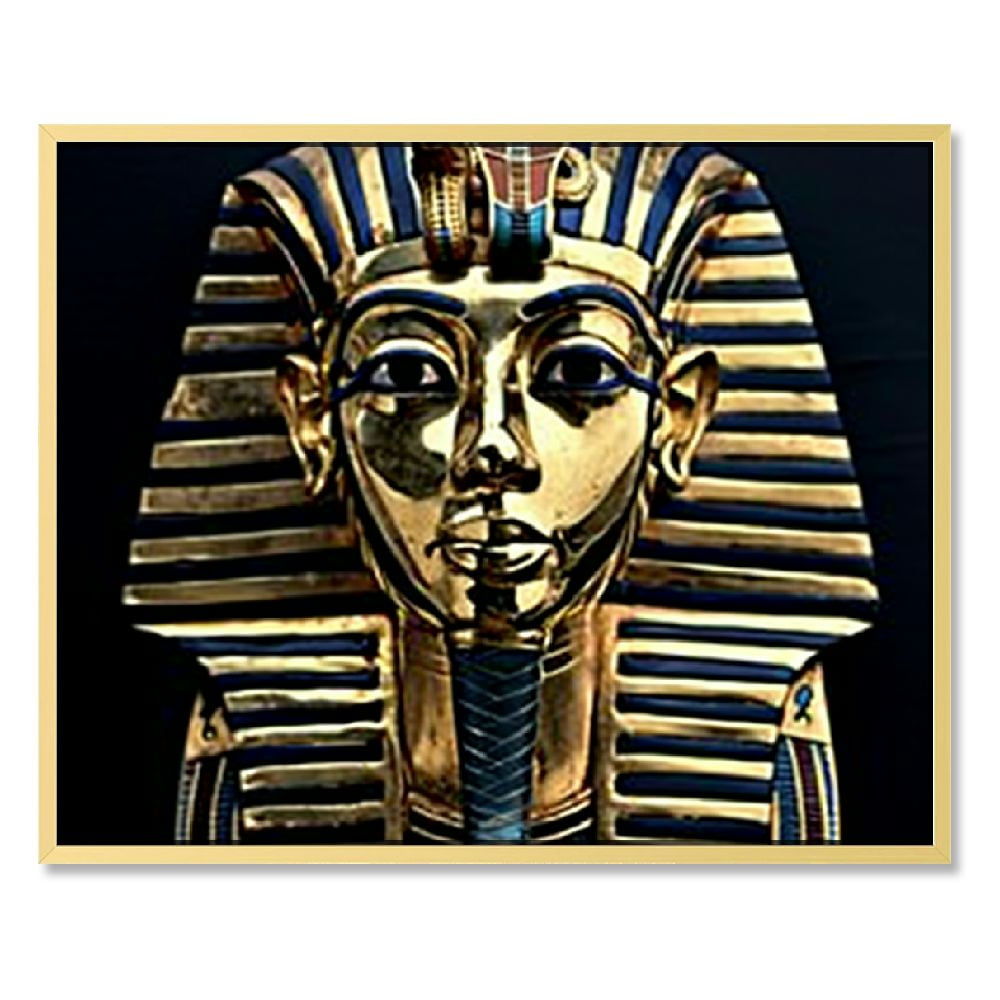 Egyptian Pharaoh King TUT Gold Headdress Mask Canvas Art Poster and Wall Art Picture Print ...