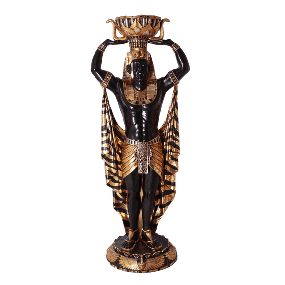 Egyptian Plant Holder Male Life Size Statue