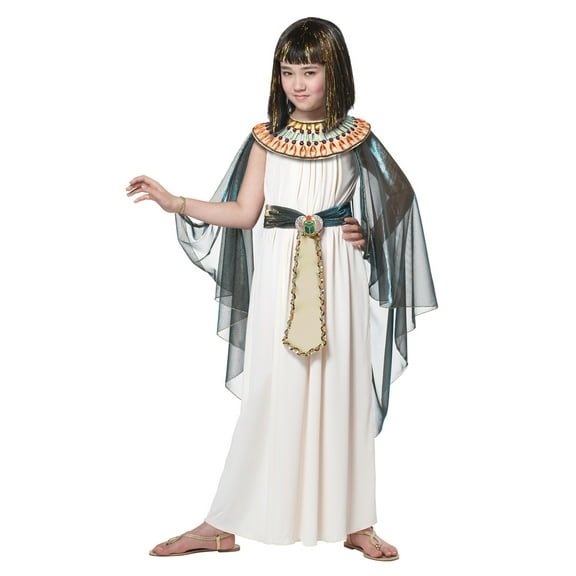 Egyptian Princess Queen Of The Nile Girls Fancy Dress Halloween Costume Xs