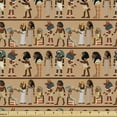 thumbnail image 1 of Ambesonne Egyptian Fabric by the Yard Upholstery, Egyptology Cartoon, 5 Yards, Multicolor, 1 of 4
