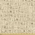 thumbnail image 1 of Ambesonne Egyptian Fabric by the Yard Upholstery, Dated Hieroglyphics, 10 Yards, Tan Brown, 1 of 4