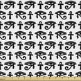 thumbnail image 1 of Egyptian Print Sofa Upholstery Fabric by the Yard, Egyptian Hieroglyphic Pattern Eye Motif Vintage Illustration, Decorative Fabric for DIY & Home Accents, 2 Yards, Black and White by Ambesonne, 1 of 4