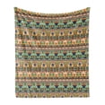 thumbnail image 1 of Egyptian Print Soft Flannel Fleece Throw Blanket, Motifs Pattern Lily Flower and Scarab Abstract Design, Cozy Plush for Indoor and Outdoor Use, 50" x 70", Multicolor, by Ambesonne, 1 of 5