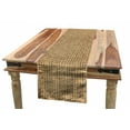 thumbnail image 1 of Egyptian Print Table Runner, Hieroglyphs Grunge Pattern on Stripes Archeology History Language, Dining Room Kitchen Rectangular Runner, 16" X 90", Black Brown, by Ambesonne, 1 of 1