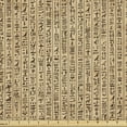 thumbnail image 1 of Ambesonne Egyptian Fabric by the Yard Upholstery, Ancinet Hieroglyphs, 2 Yards, Sand Brown Black, 1 of 4