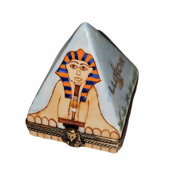 Egyptian Pyramid Box for Home Decor Limoges Box Porcelain Figurine