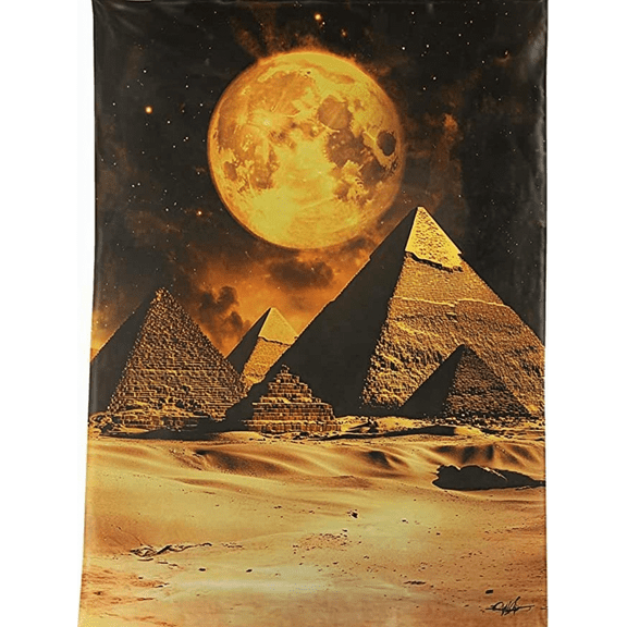 Egyptian Pyramids and Moon Canvas Wall Art Suitable for Living Room Bedroom Office Dorm Room and Apartment Decor