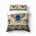 thumbnail image 1 of Egyptian Scarab Print Bedding Set 3 Pcs Soft Microfiber Quilt Cover For Bedroom Decor, Comforter Cover With 2 Pillowcase, 1 of 5