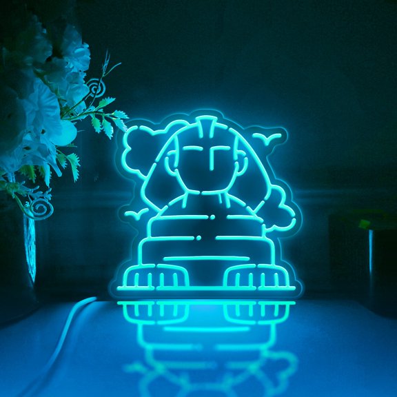 Egyptian Sphinx Led Light Box, Dimmable Neon-Like Light Signs USB Power for Wall Decor Bedroom Decoration, RGB Light (WxH) 6"x6"