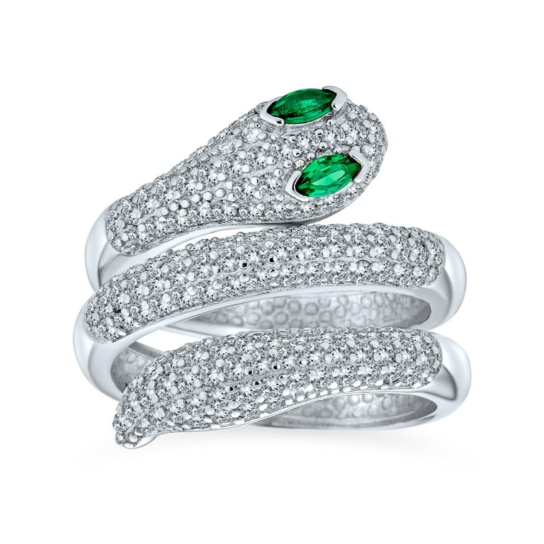 Emerald green sale snake ring