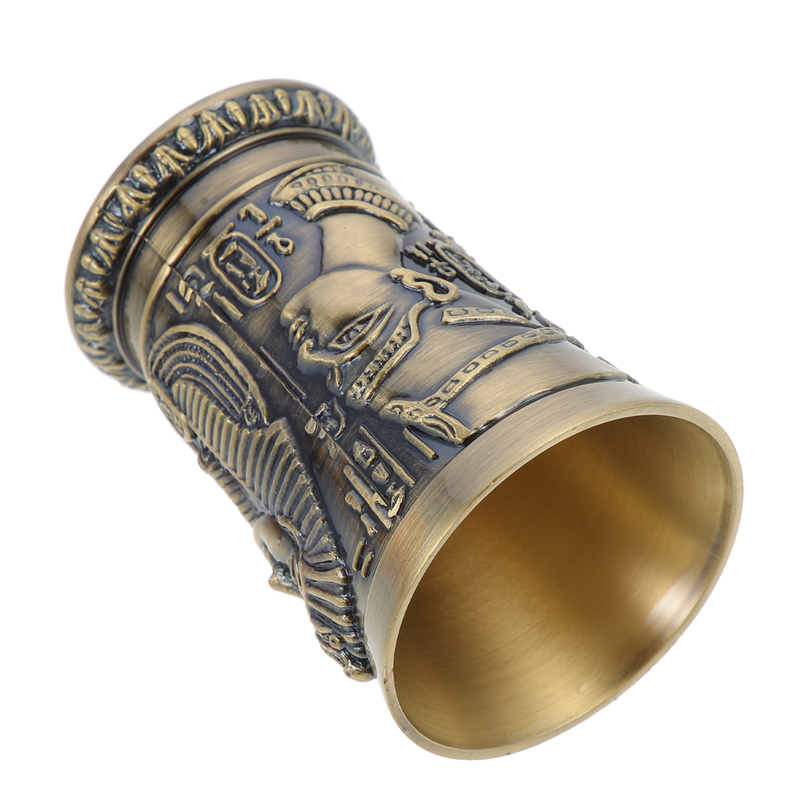 Egyptian Style Wine Glass Cup Art Retro Drinking Glasses Metal Beer