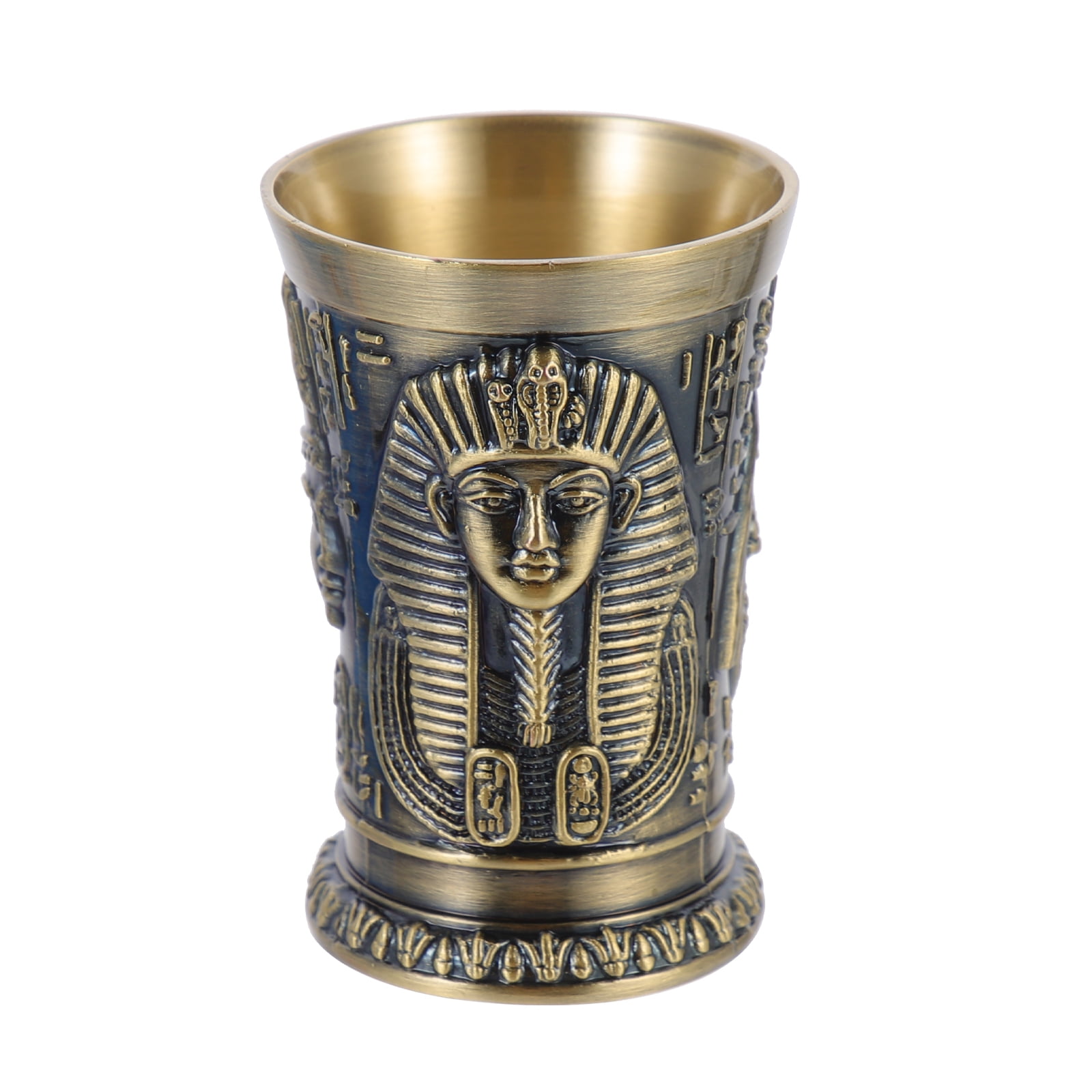 Egyptian Style Wine Glass Vintage Drinking Glasses Cup Metal Funny Shot