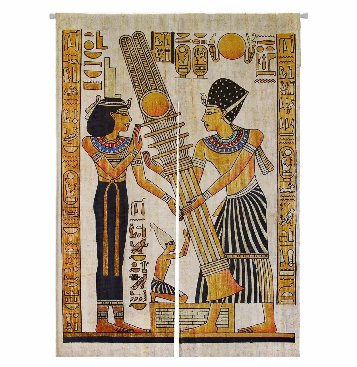 Egyptian Symbols Door Curtain Egypt Hieroglyphs Doorway Hanging Curtain