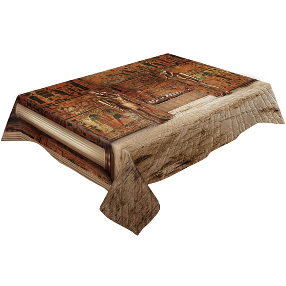 Egyptian Temple Wall Carving Ancient Tablecloths Waterproof Kitchen Items Coffee Table For living Room Home Decor Dining Table