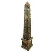 Egyptian Theme Obelisk Temple of Ra With Hieroglyphs 10" Tall Sculpture Figurine