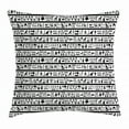 thumbnail image 1 of Egyptian Throw Pillow Cushion Cover, Historical Language Writing with Symbols Pictographic Style Cultural Traditional, Decorative Square Accent Pillow Case, 18 X 18 Inches, Black White, by Ambesonne, 1 of 2