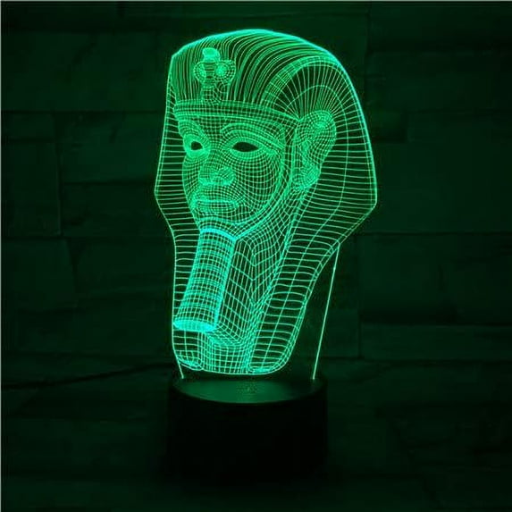 Egyptian Toys 3D Illusion Night Light Lamp, Creative RGB Led Lamps, Christmas Birthday Decorations Gifts for Boys and Girls, Party Egyptian Decor for Home Gifts for Boys 8-12