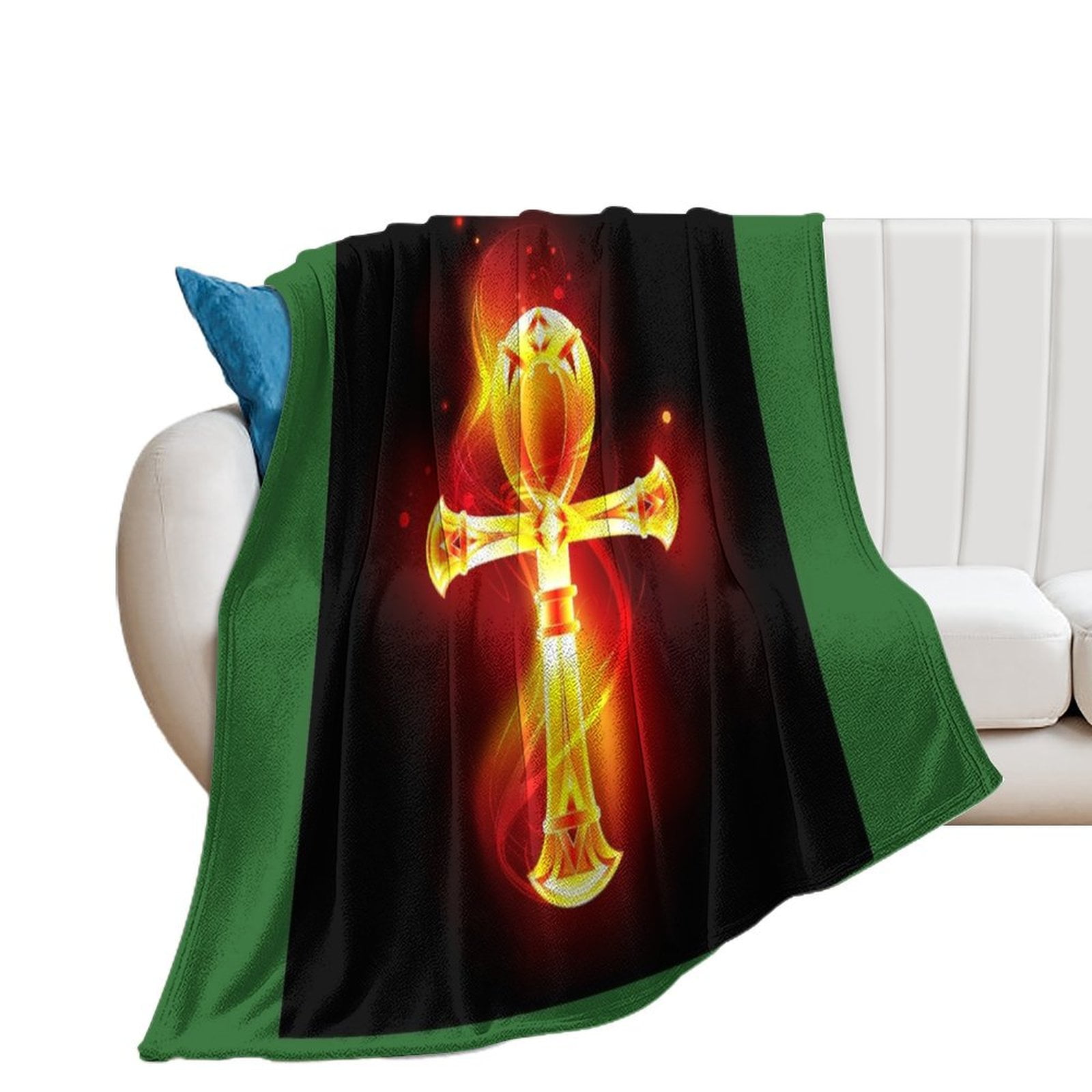 Egyptian gods. Egyptian symbol Ankh Throw Blanket Thermals For Travel Vintage Blankets