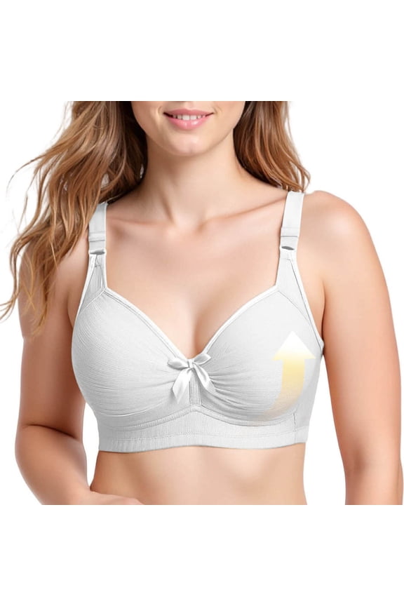 Plus Size Bras for Women Wireless Push up Seamless Breathable Full Coverage Womens Bra