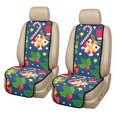 thumbnail image 1 of Eheartsgir Anti-Dust Car Front Seat Covers for Most Vehicles, Quilted Padded Fabric Non-Slip Car Seat Covers, Christmas Holiday Print, 1 of 7