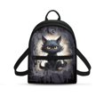 thumbnail image 1 of Eheartsgir Black Cat Pattern Zipper Mini Backpack, Easy to Carry Travel Daypack with Practical for Work Outdoor, 1 of 8