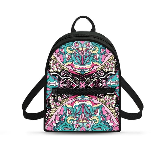 Eheartsgir Bloom Mini Travel Backpacks Lightweight Small Backpack for Dating Hiking, Polyester Front Pocket Mini Backpack