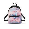 thumbnail image 1 of Eheartsgir Butterfly Cherry Blossom Print Small Backpack, Zipper Closure Polyester Backpack Purse for Travel Work, Lightweight Travel Daypack, 1 of 8