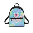thumbnail image 1 of Eheartsgir Butterfly Floral Print Small Backpack, Practical Polyester Mini Backpack for Travel Shopping, Zipper Zipper Bag, 1 of 8