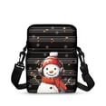 thumbnail image 1 of Eheartsgir Christmas Cross Body Bags with Music Snowman Print, Two Layer Stretch Polyester Crossbody Purse for Women and Girls Daily Use, 1 of 7