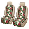 thumbnail image 1 of Eheartsgir Christmas Poinsettia Quilted Front Seat Cover, Airbag Compatible Quilted Padded Fabric Car Front Seat Covers 2 Piece Non-Slip Car Seat Covers for Truck, 1 of 7