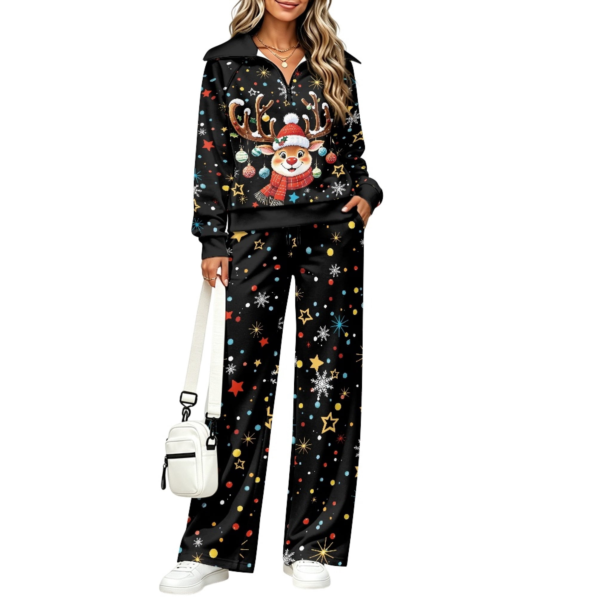 Eheartsgir Christmas Reindeer Pattern Lounge Sets, Sweatsuits ...