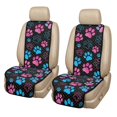 thumbnail image 1 of Eheartsgir Colorful Paw Print Pattern Quilted Design Car Seat Covers for Sedans, Polyester Machine Washable Car Front Seat Cover Quilted Protective Cover, 1 of 7