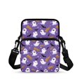 thumbnail image 1 of Eheartsgir Ghost Bat Design Lightweight Crossbody Bag, Polyester Crossbody Purse Back Zipper Pocket Phone Purse Bags for Shop Hiking, 1 of 7