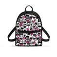 thumbnail image 1 of Eheartsgir Ghost Heart Design Ladies Backpack Purse Smooth Zipper Mini Backpack for Gym Shopping, Polyester Adjustable Strap Small Backpack, 1 of 8