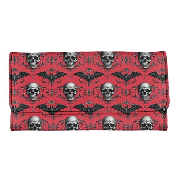Eheartsgir Gothic Skull Bat Pattern Holder Organizer for Travel, PU ...