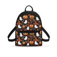 thumbnail image 1 of Eheartsgir Halloween Ghost Pumpkin Pattern Lightweight Mini Backpack Purse, Adjustable Strap Small Backpack for Women with Zipper Closure for Work Travel, 1 of 8