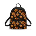 thumbnail image 1 of Eheartsgir Halloween Pumpkin Pattern Small Backpack for Work Shopping, Lightweight Travel Daypack Polyester Front Pocket Mini Backpack, 1 of 8