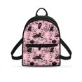 thumbnail image 1 of Eheartsgir Halloween Spooky Print Small Travel Handbag Adjustable Strap Mini Backpack for Dating Shopping, Polyester Lightweight Small Backpack, 1 of 8