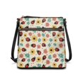 thumbnail image 1 of Eheartsgir Lightweight Sling Bag for Travel Daily Outings, Durable Zipper Water-Resistant PU Leather Crossbody Purse, Ladybug & Daisy Floral Pattern, 1 of 7